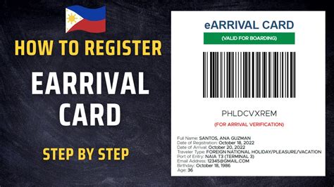 earrival card registration philippines.